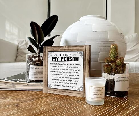 Thank You Gifts, You're My Person Poem, Box Wood Plaques Desk Décor, Anniversary Poem for Home Decor, Valentines Gift, Wife Gift, Husband Gift, Friendship Gift for Best Friend, Romantic Gift for Her in Kuwait