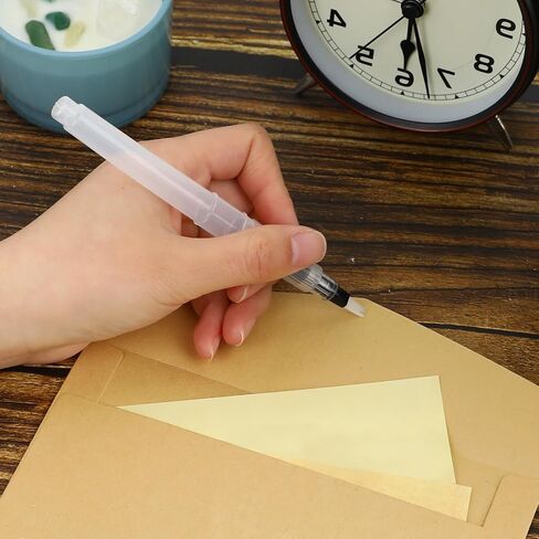 6 Pcs Letter Sealer Stamp Moistener Envelopes Sealer Pencil Style Envelope Moistener with Nylon Brush Head Stamp Mailing Envelope Licker for Office Classroom, Clear in Saudi Arabia