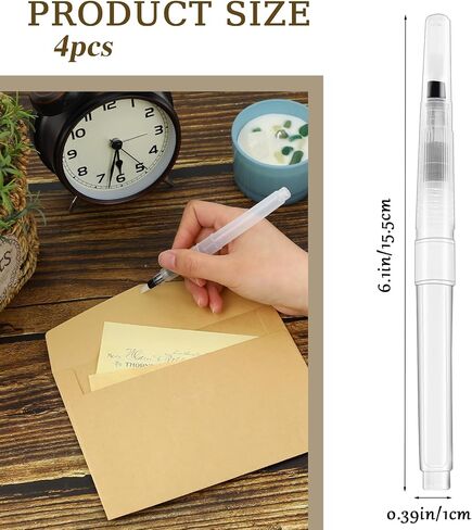 6 Pcs Letter Sealer Stamp Moistener Envelopes Sealer Pencil Style Envelope Moistener with Nylon Brush Head Stamp Mailing Envelope Licker for Office Classroom, Clear in Saudi Arabia