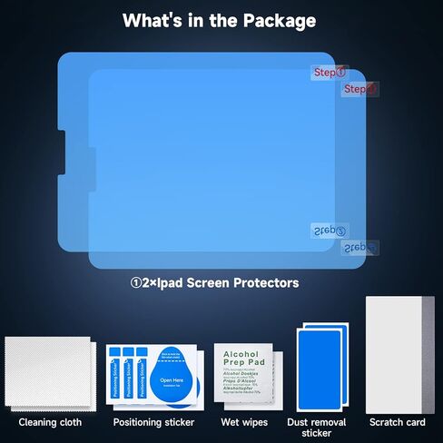 [عبوتان] واقي شاشة مضاد للضوء الأزرق متوافق مع iPad 9/8/7 الجيل (10.2 بوصة، موديل 2021/2020/2019)، واقي شاشة iPad Matte 10.2 مضاد للوهج، فائق الدقة، مضاد للخدش، مضاد لبصمات الأصابع in Kuwait