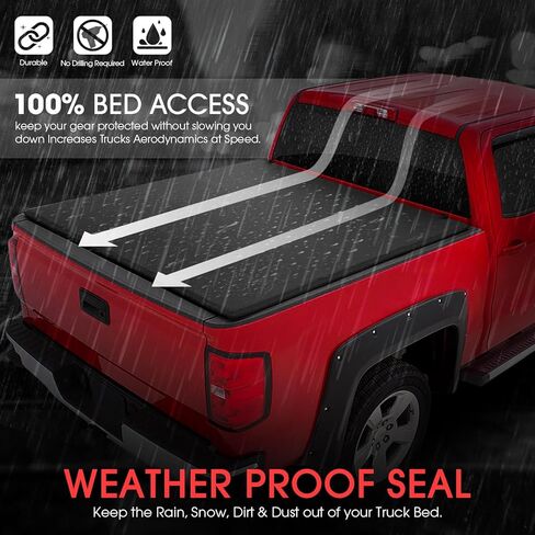 DNA Motoring TTC-RU-033 Soft Vinyl Roll-Up Tonneau Cover Compatible with 1999-2006 Silverado Sierra 1500 2500 3500 & HD Models 6.5Ft Fleetside Bed in Saudi Arabia