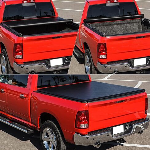 DNA Motoring TTC-RU-033 Soft Vinyl Roll-Up Tonneau Cover Compatible with 1999-2006 Silverado Sierra 1500 2500 3500 & HD Models 6.5Ft Fleetside Bed in Saudi Arabia