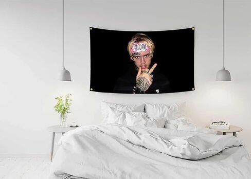 ليل زقزقة العلم نسيج الفن الموسيقى ملصق لغرفة النوم غرفة المعيشة كلية النوم جدار ديكور 3x5 قدم in Saudi Arabia