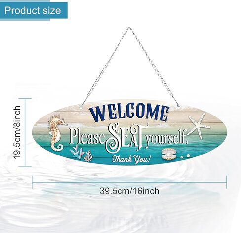 Hotop Metal Surfboard Sign Decor A Day At The Beach Restores The Soul Plaque Hanging Beach Decor for Wall and Door Outside Decor, 4 x 12.6 Inch in Kuwait