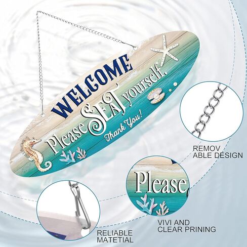 Hotop Metal Surfboard Sign Decor A Day At The Beach Restores The Soul Plaque Hanging Beach Decor for Wall and Door Outside Decor, 4 x 12.6 Inch in Kuwait