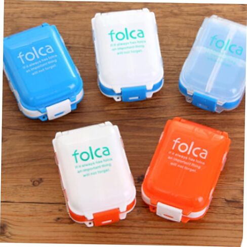 8 Medicine Organizer Box Pill Organizer Box Medicine Storage Box Portable Pill Box Drug Container White Pill Containers in Saudi Arabia