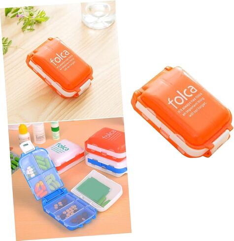 8 Medicine Organizer Box Pill Organizer Box Medicine Storage Box Portable Pill Box Drug Container White Pill Containers in Saudi Arabia