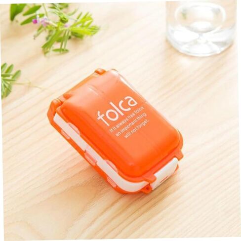 8 Medicine Organizer Box Pill Organizer Box Medicine Storage Box Portable Pill Box Drug Container White Pill Containers in Saudi Arabia