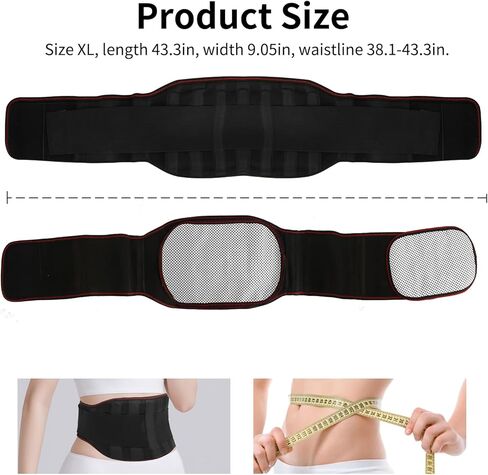 Back Brace for Lower Back Pain Women and Men, Back Support Brace with Removable Self-Heating Pad and Adjustable Straps, Pain Relief Back Waist Support Lumbar Brace Belt in Kuwait