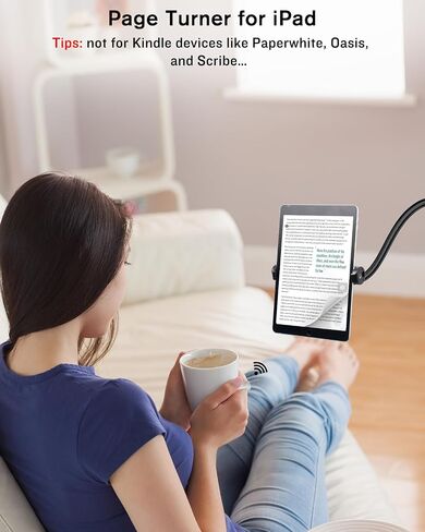 حلقة تمرير عن بعد من TikTok، أداة تحويل صفحات تطبيق Kindle، جهاز تحكم عن بعد لغلق كاميرا بلوتوث لأجهزة iPhone وiPad وiOS وAndroid - أسود in Kuwait