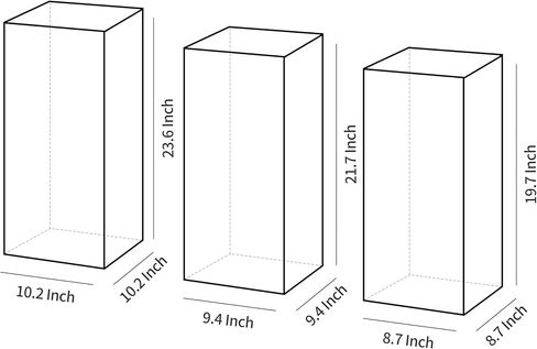 Sets of 3 Acrylic Catering Supplies Display Stand Buffet Risers for food,Displays Stands for party,dessert table display set,retail counter,Nesting Risers with Hollow Bottoms (Glossy White, XL) in Saudi Arabia