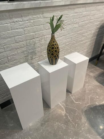 Sets of 3 Acrylic Catering Supplies Display Stand Buffet Risers for food,Displays Stands for party,dessert table display set,retail counter,Nesting Risers with Hollow Bottoms (Glossy White, XL) in Saudi Arabia