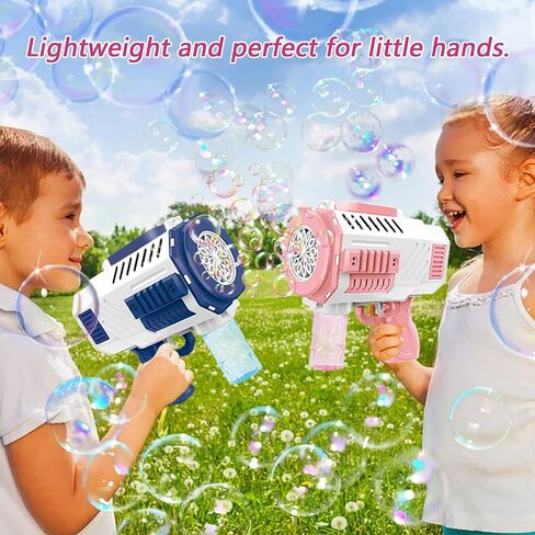 Bubble Guns 2 Pack - Bubble Machine Gun with Lights, Bubble Machine for Toddlers, Automatic Bubble Blower for Outdoor, Party, Birthday, Wedding in Saudi Arabia