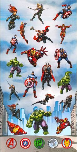 مجموعة صندوق غداء Marvel Avengers من Fast Forward - مجموعة من صندوق غداء Avengers، وزجاجة مياه، وملصقات، والمزيد | اللوازم المدرسية خارقة in Saudi Arabia