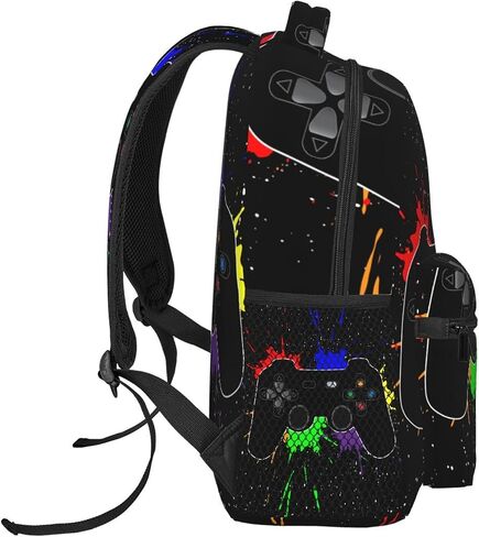Video Game Joystick Splash Cool Backpack For School Laptop Bags Bookbag Big Casual Daypack For Student Girls Boys Kids Teens Travel Sports Work in Saudi Arabia