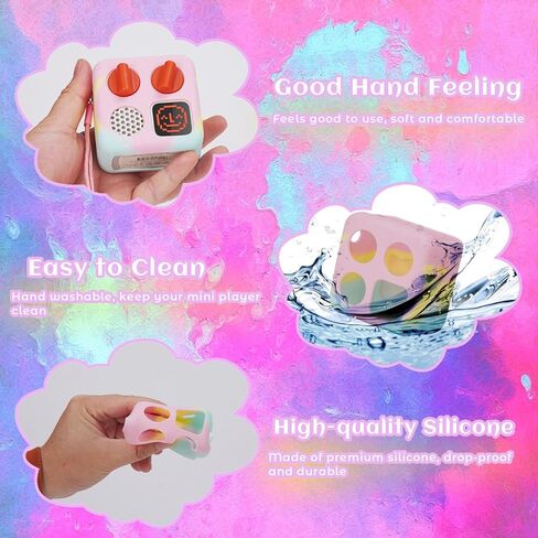 (إصدار سميك) حافظة من السيليكون متوافقة مع Yoto Mini - مشغل الصوت والموسيقى للأطفال، سترة مغامرة مع حبل معصم (أزرق) in Kuwait