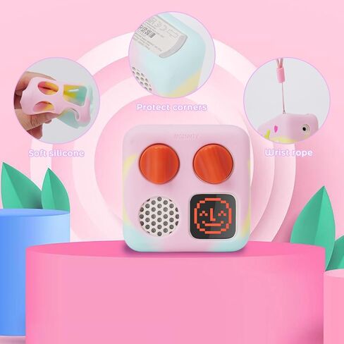 (إصدار سميك) حافظة من السيليكون متوافقة مع Yoto Mini - مشغل الصوت والموسيقى للأطفال، سترة مغامرة مع حبل معصم (أزرق) in Kuwait