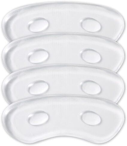 4 أزواج من وسادة قبضة الظهر من الجل الشفاف، وسادة كعب لاصقة ناعمة من السيليكون مضادة للانزلاق مناسبة للكعب العالي مع حشوات أحذية كبيرة جدًا، نعل داخلي نسائي مضاد للانزلاق بكعب عالٍ in Kuwait