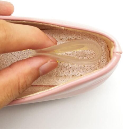 4 أزواج من وسادة قبضة الظهر من الجل الشفاف، وسادة كعب لاصقة ناعمة من السيليكون مضادة للانزلاق مناسبة للكعب العالي مع حشوات أحذية كبيرة جدًا، نعل داخلي نسائي مضاد للانزلاق بكعب عالٍ in Kuwait