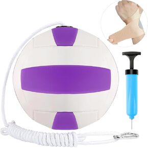 Hamino Tetherball Set with Base - Outdoor Portable Tetherball Set with Balls/Pump/Cord/Stakes/Heavy Duty Poles, Family Fun Outdoor Activity Tetherball Set for Outdoor Backyard Lawn Beach