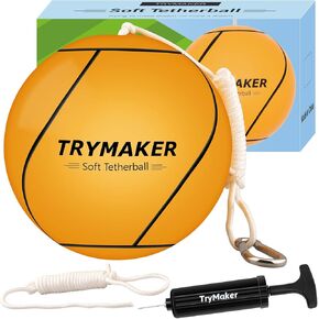 Tetherball Set, Tether Balls and Rope Set with Base, Tetherball Pole Equipment Kit for Backyard