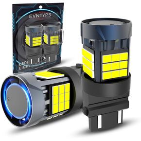 لمبة evntyps 3157 LED للأضواء العكسية الاحتياطية، 6000K أبيض 3156 3057 4114 4157 لمبة LED مدمجة في المقاوم ومروحة توربو بديلة لذيل الفرامل DRL أضواء وقوف السيارات Canbus مجانًا (قطعتان) in Kuwait