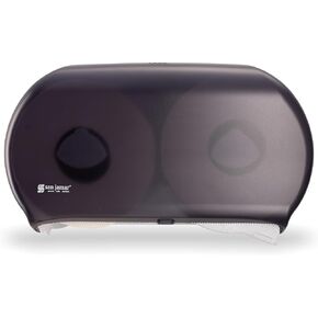 San Jamar - SJMR4000TBK R4000TBK Twin 9" Jumbo Tissue Dispenser, Black Pearl, 12" x 19" x 5.3"