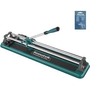 Seeutek Manual Tile Cutter, 14 inch Professional Porcelain Ceramic Tile Cutter, Double Rails Design Tile Cutter Tool, with Tungsten Carbide Cutting Wheel