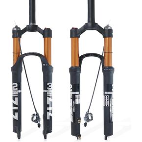 ZTZ 26/27.5/29 inch MTB Air Suspension Fork,120mm Travel, 1 1/8 Straight Tube, QR 9mm*100mm, Manual/Remote Lockout, Ultralight Front Fork for XC/AM Mountain Bike