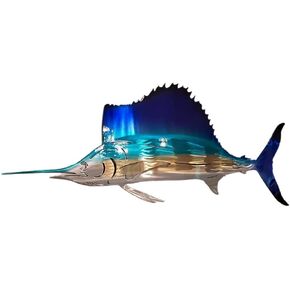 Enfudid Metal Sailfish Wall Decor, Personalized Metal Home Hanging Wall Art Decor Wall Sculptures for Bedroom Living Room