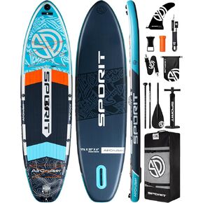 11'6"×35"×6" Extra Wide Inflatable Paddle Board, Stand Up Paddle Board, Sup Board for 450lb Capacity with Removable US Fin, 100L Backpack, Floating Paddle, 5L Waterproof Bag, Safety Leash