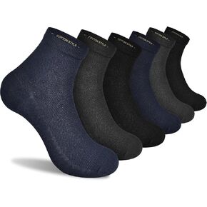 6-pair Cotton Quarter Socks Men Women Anti-odor Breathable Business Casual Running Socks Spring Summer Autumn