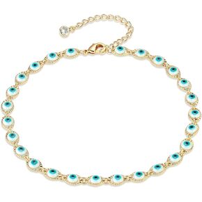 Valloey Rover Women Handmade Dainty Anklet Silver 14K Gold Plated Bead Boho Beach Rhinestone Foot Chain Adjustable Ankle Bracelet for Women
