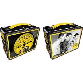 AQUARIUS Sun Records Fun Box - Sturdy Tin Storage Box with Plastic Handle & Embossed Front Cover - Officially Licensed Sun Records Merchandise & Collectible Gift