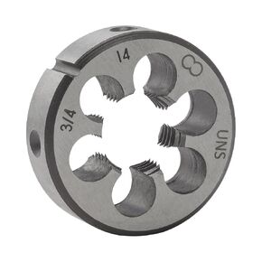 3/4"-14 UNS Round Die, Right Hand Machine Thread Die 3/4 x 14 UNS