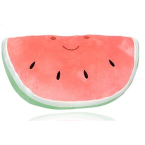 11.8" Watermelon Pillow Plush,Pink Stuffed Fruit Throw Hug Toy for Hoom Decor
