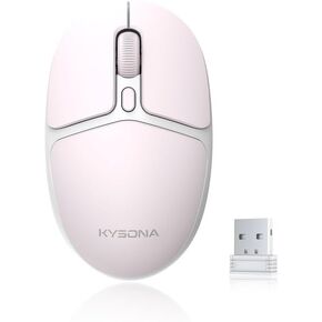 2.4G Wireless Mouse, Rechargeable Bluetooth Silent Mouse, 1600 DPI Optical Tracking, 8-Month Battery Life, Compatible with PC, Mac, Laptops, Ipad(Pink) in Kuwait