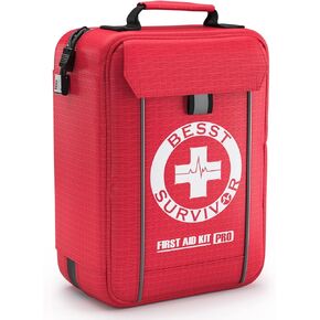 Waterproof First Aid Kit -Labeled Compartments Trauma Kits, Advanced Large Emergencies Medical Kits for Cars, Boats, Camping, Hurricanes and Outdoor Emergencies- 262 Piece Kit in Kuwait