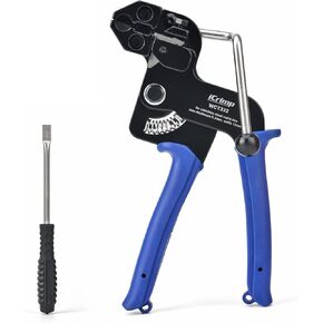 iCrimp WCT322 Stainless Steel Cable Tie Gun for Fastening and Cutting up to 12mm Width Cable Ties, c/w 100 Pieces Stainless Steel Cable Zip Ties & Zip Tie Release Tool