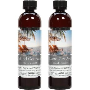 Hosley Island Getaway Fragrance Warming Oils, Set of 2, 5oz Each. Ideal Gift for Weddings, spa, Reiki, Meditation, Bathroom Settings.P1