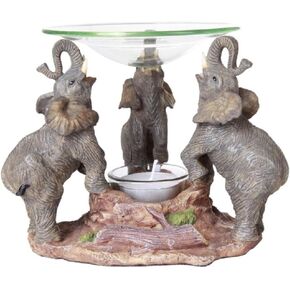 Pacific Giftware Novelty Lucky Elephants Scented Oil Warmer Diffuser Collectible Figurine