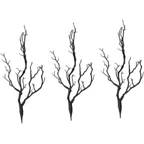 Housoutil 3pcs Artificial Coral Branch Outfits for Girls Hair Bands for Women Manzanita Branches Black Accent Decor Diy Crafts Tiara Horror Movie Decor Curly Plastic Fake Branch