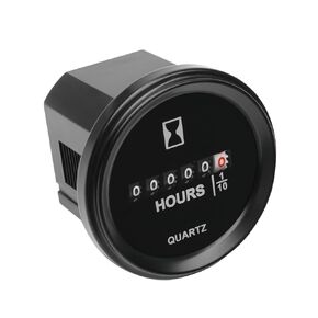 Runleader HM009 DC 6V to 80V Round Hour Meter Snap in Quartz Hour Meter Mechanical Timer for Boat Auto ATV Utv Snowmobile Lawn Mower Tractors Vehicle Cars Fork Lifts Trucks Marine Generator