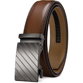 CHAOREN Ratchet Belts for Men - Mens Leather Belt 1 3/8" for Casual Dress - Micro Adjustable Belt Fit Everywhere