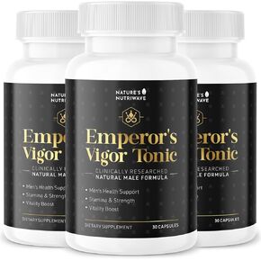 Emperor's Vigor Tonic - Original Supplements for Men's Health - 100% Natural, Non-GMO, Made in The USA, 1 Month Supply