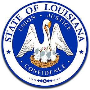 Louisiana State Seal (2 Pack) Vinyl Decal Sticker - Car Truck Van SUV Window Wall Cup Laptop - Two 5 Inch Decals - MKS0905