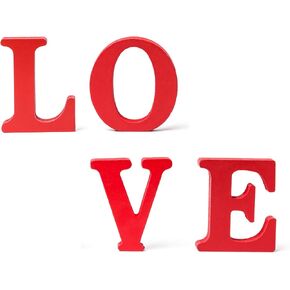 Wooden Love Sign Table Top Sign Freestanding Decorative Letter for Wedding Party Home Decor