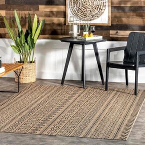 nuLOOM Outdoor Jamie Accent Rug, 3x5, Brown