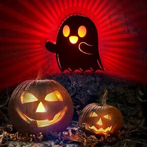 Halloween Lights Black Cat Decoration, Glowing Halloween Table Decor Night Light, Battery Operated Halloween Hanging Lights for Home Wall Door Decorations, Halloween Sign for Parties and Gifting
