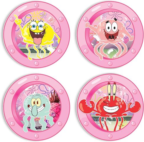 HK Studio مضحك المحيط الكوة ديكور غرفة باردة - ديكور غرفة الكرتون الوردي Y2K للنوم، غرفة نوم في سن المراهقة 12 "حزمة 4 in Kuwait